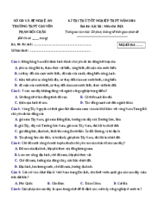 Đề thi thử tốt nghiệp Địa lí trường THPT Chuyên Phan Bội Châu lần 1 năm 2024