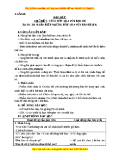 Giáo án Đạo đức lớp 3 Bài 9 Cánh diều: Em nhận biết những bất hòa với bạn