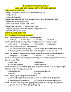 Đề cương ôn tập Giữa kì 2 Lịch sử 7 (dùng chung cả 3 sách)