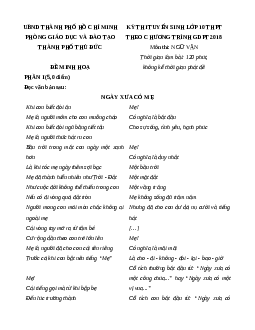 Đề minh họa thi vào lớp 10 Ngữ văn 2025 - Phòng GD Thủ Đức