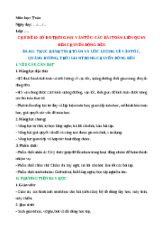 Giáo án Thực hành tính toán và ước lượng Toán lớp 5 Kết nối tri thức