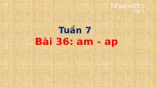 Giáo án Powerpoint Bài 36: am, ap Tiếng việt lớp 1 Cánh diều