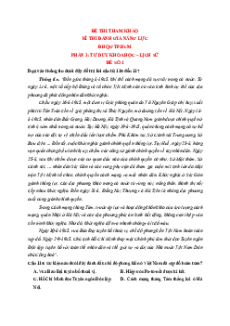 30+ Đề thi ĐGNL ĐHQG TP.HCM VACT môn Lịch sử