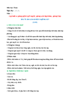 Giáo án Bài 75: Em làm được những gì? Toán lớp 5 Chân trời sáng tạo