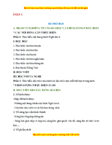 Giáo án Ngữ văn 6 Học kì 1 Cánh diều