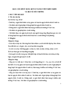 Giáo án Bài 5 Địa lí 12 Cánh diều (2024): Vấn đề sử dụng hợp lí tài nguyên thiên nhiên và bảo vệ môi trường