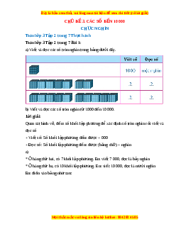 Giải Sgk Toán lớp 3 Bài 1: Chục nghìn (Chân trời sáng tạo)