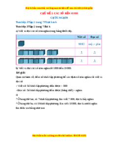 Giải Sgk Toán lớp 3 Bài 1: Chục nghìn (Chân trời sáng tạo)