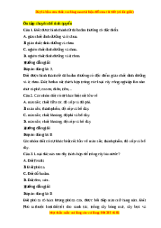 Trắc nghiệm tổng hợp Địa Lí 10 Chương 5: Sinh quyển Địa lí 10 Cánh diều