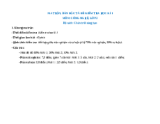 Đề thi cuối kì 1 Công nghệ lớp 3 Chân trời sáng tạo (Đề 1)