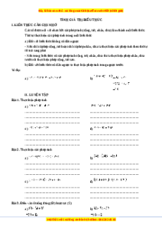 Chuyên đề Tính giá trị biểu thức tiết 1 Toán lớp 3 nâng cao Kết nối tri thức
