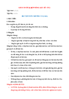 Giáo án Ôn tập cuối chương 7 Toán 8 Kết nối tri thức (năng lực số)