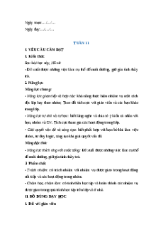 Giáo án Tuần 11 Hoạt động trải nghiệm lớp 5 Kết nối tri thức