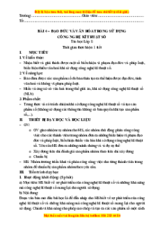 Giáo án Bài 4 Tin học 8 Kết nối tri thức: Đạo đức và văn hóa trong sử dụng công nghệ kĩ thuật số