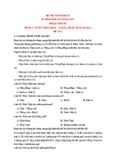 30+ Đề thi ĐGNL ĐHQG TP.HCM VACT phần Logic