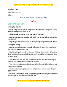 Giáo án Ôn tập đo lường Toán 4 Kết nối tri thức