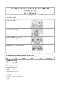Bộ 3 đề thi khảo sát chất lượng đầu năm Tiếng anh 4 năm 2025 (có đáp án)