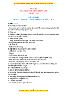 Giáo án Ngữ văn 6 Học kì 1 Chân trời sáng tạo