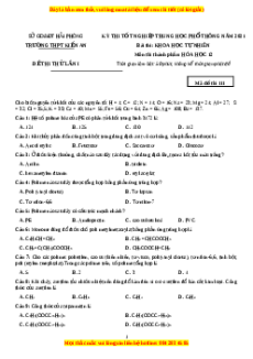 Đề thi thử Hóa Học trường Ngô Quyền năm 2021