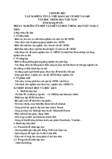 Giáo án Chuyên đề Ngữ văn 11 Cánh diều