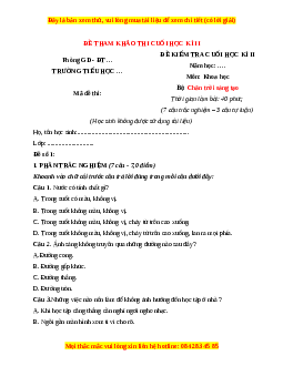 Đề thi cuối kì 2 Khoa học lớp 4 Chân trời sáng tạo (Đề 1)