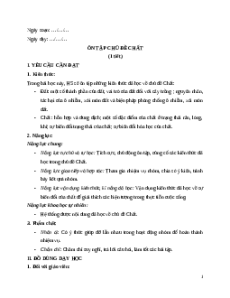 Giáo án Ôn tập chủ đề Chất Khoa học lớp 5 Cánh diều
