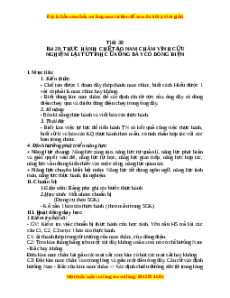 Giáo án Thực hành: Chế tạo nam châm vĩnh cửu, nghiệm lại từ tính của ống dây có dòng điện Vật lí 9