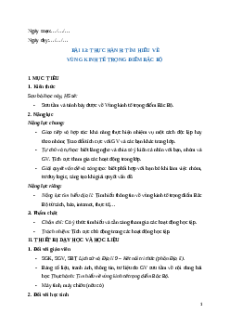 Giáo án Bài 13 Địa lí 9 Kết nối tri thức (2024): Thực hành