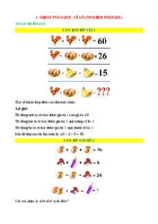 Giải mã biến số - Toán đố, Toán IQ (có lời giải)