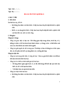 Giáo án Ôn tập chương 8 Hóa học 12 Kết nối tri thức