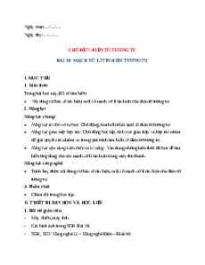 Giáo án Bài 18: Mạch xử lí tín hiệu tương tự (2024) Công nghệ Điện - Điện tử 12 Cánh diều
