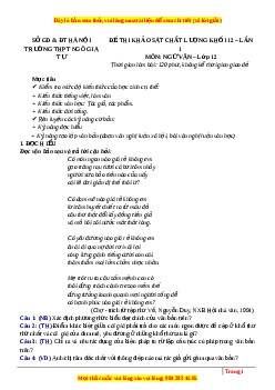 Đề thi thử Ngữ văn trường Ngô Gia Tự - Hà Nội lần 1 năm 2023