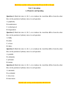 Trắc nghiệm Unit 5: Inventions Tiếng Anh 10 Kết nối tri thức