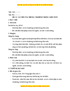 Giáo án Bài 11 Công nghệ chăn nuôi 11 Kết nối tri thức: Vai trò của phòng, trị bệnh trong chăn nuôi