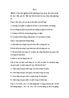 Đề thi Cuối kì 1 Vật lí 12 Kết nối tri thức (Đề 3)