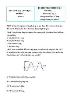 6 đề thi Vật lí 11 Cuối kì 1 Cánh diều cấu trúc mới