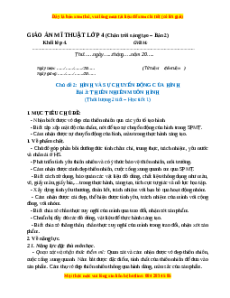 Giáo án Bài 3 Mĩ thuật 4 Chân trời sáng tạo (Phiên bản 2): Thiên nhiên muôn hình