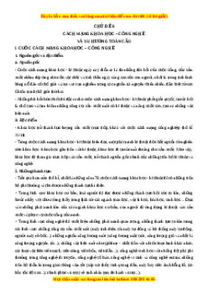 Trắc nghiệm Cách mạng khoa học-công nghệ và xu hướng toàn cầu Lịch sử 12