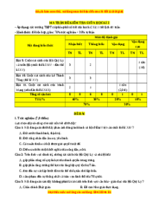 Đề thi giữa kì 2 Lịch sử 11 Chân trời sáng tạo - Đề 1