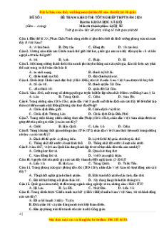 Đề Tốt nghiệp Lịch sử 2024 theo đề tham khảo (Đề 1)