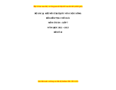 Đề thi cuối học kì 1 Toán 7 Kết nối tri thức có đáp án (Đề 10)