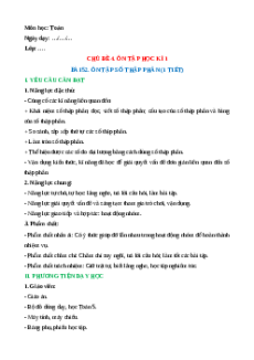 Giáo án Ôn tập số thập phân Toán lớp 5 Chân trời sáng tạo