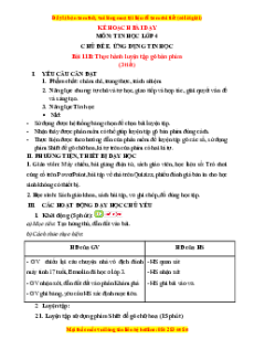 Giáo án Bài 11B Tin học lớp 4 Chân trời sáng tạo: Thực hành luyện gõ bàn phím