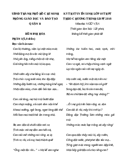 Đề minh họa thi vào lớp 10 Ngữ văn 2025 - Phòng GD Quận 11