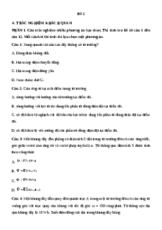 Đề thi Giữa kì 2 Vật lí 12 Kết nối tri thức (Đề 2)