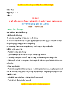 Giáo án Ôn tập về hình học đo lường Toán lớp 2 Cánh diều