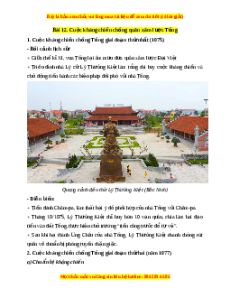 Lý thuyết Lịch sử 7 Kết nối tri thức Bài 12: Cuộc kháng chiến chống quân lược Tống (1075 - 1077)