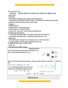 Giáo án Vật lí 12 Bài 38: Phản ứng phân hạch. Phản ứng nhiệt hạch
