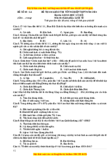 Đề Tốt nghiệp Lịch sử 2024 theo đề tham khảo (Đề 10)