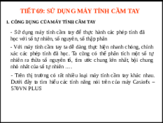 Giáo án Powerpoint Sử dụng máy tính cầm tay Toán 6 Kết nối tri thức